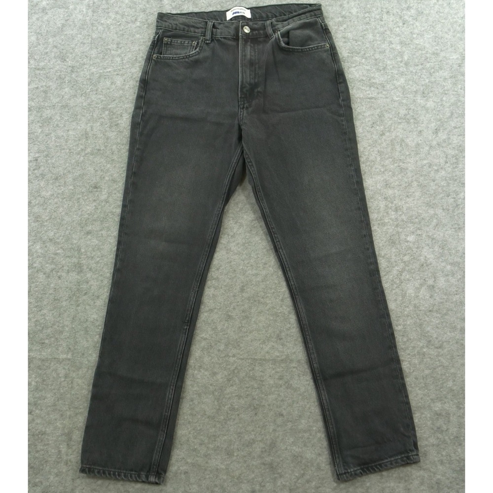 Reformation Jeans Womens 27 Black Julia High Rise Cigarette Zip Fly Stretch 90s